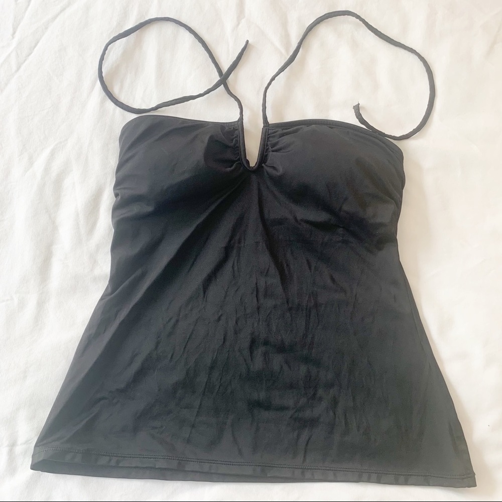 GAP BODY Black Halter Black Tankini Top Medium